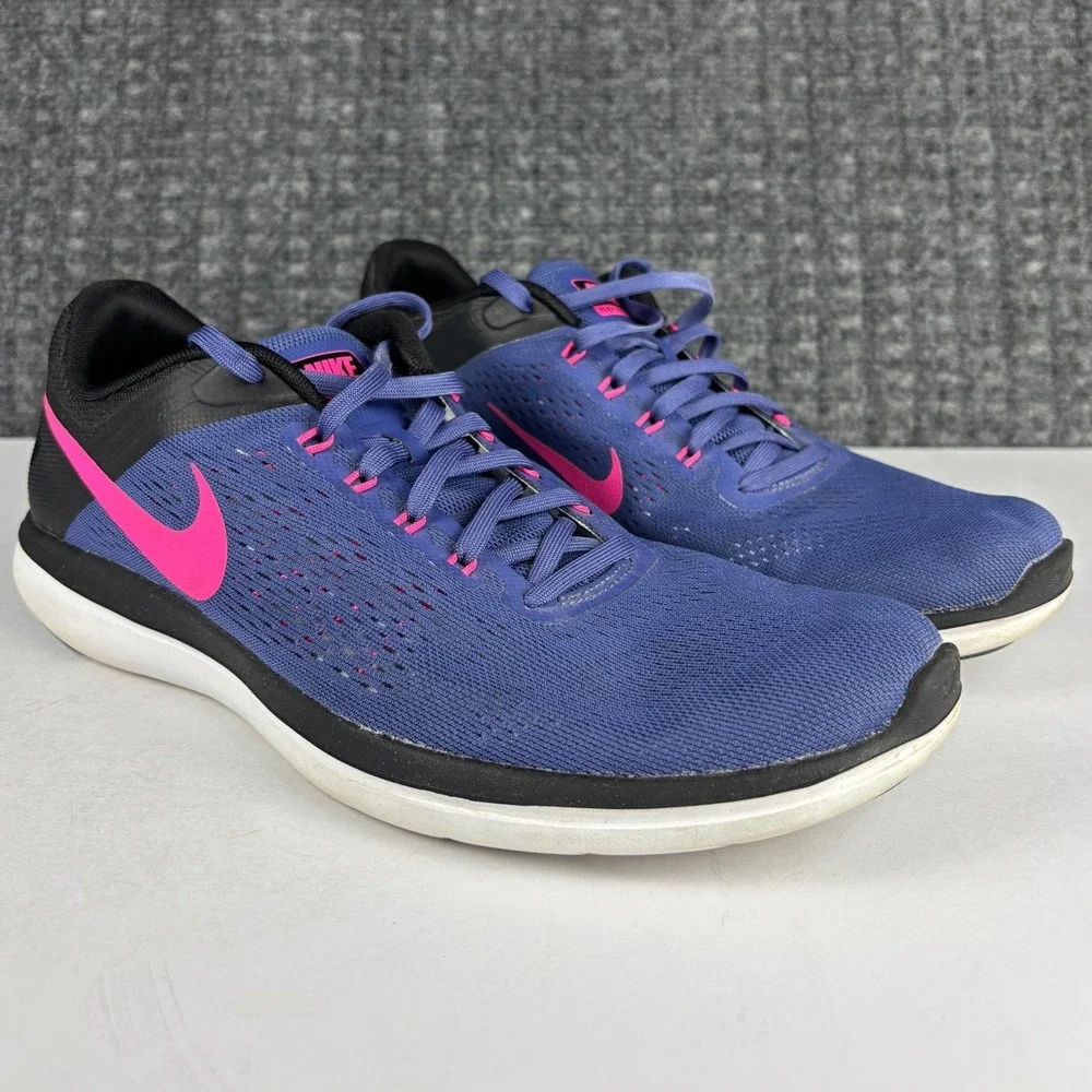 Nike Flex Experience RN 5 Running Shoes 830751-500 Size 12 Blue Pink Black